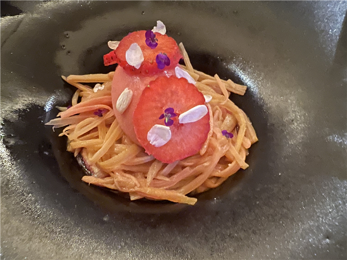 rhubarb and strawberry dessert